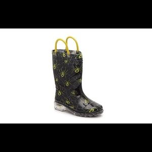 NWT spider light up rain boots